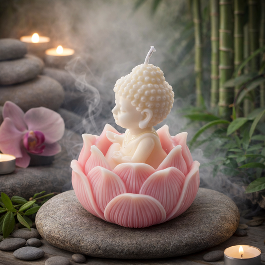 Buddha Pink Aromatherapy Lotus Candle