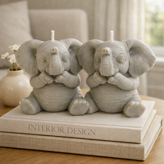 Nala Elephant Gray Freesia Scented Candle