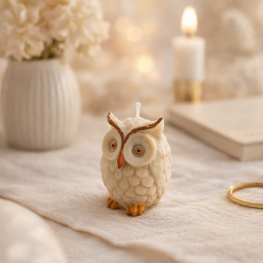 Owl Trio Soy Wax Candle Set - Peony & Blush Suede · Sweet Orange · Jasmine - Three-Piece Collection