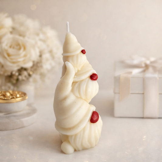 Stacked Gnomes Soy Wax Candle - Luxury Lime, Basil & Mandarin Scented