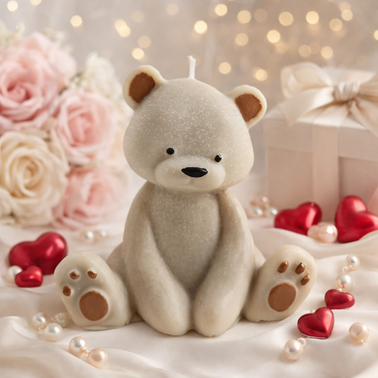 Teddy Bear Soy Wax Candle - Flower Bomb Scented — Luxury Fragrance Collection