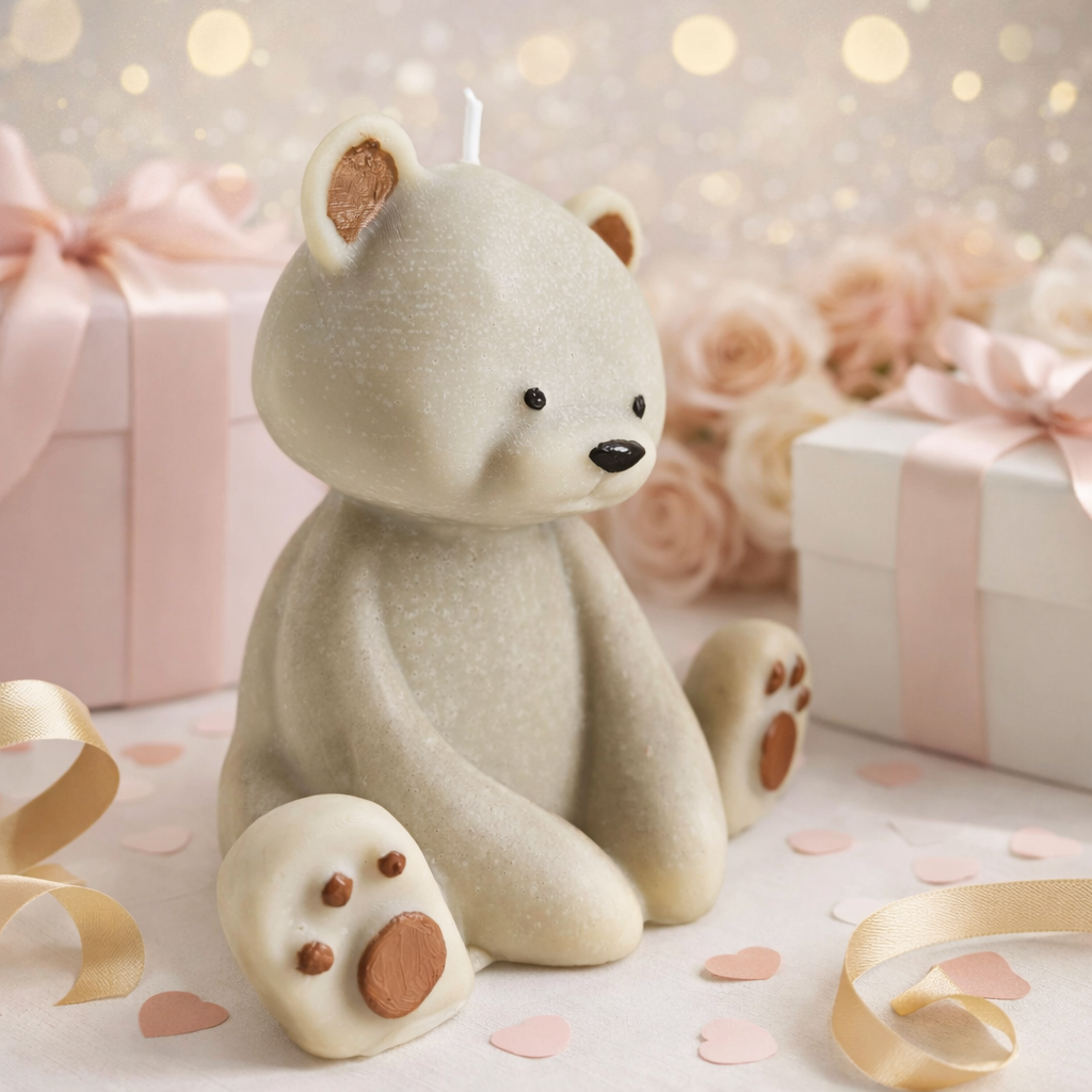 Teddy Bear Soy Wax Candle - Flower Bomb Scented — Luxury Fragrance Collection