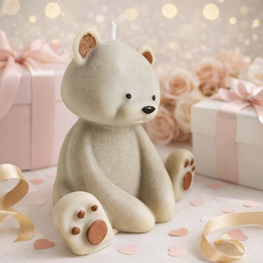 Teddy Bear Soy Wax Candle - Flower Bomb Scented — Luxury Fragrance Collection