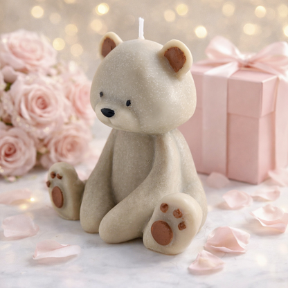 Teddy Bear Soy Wax Candle - Flower Bomb Scented — Luxury Fragrance Collection