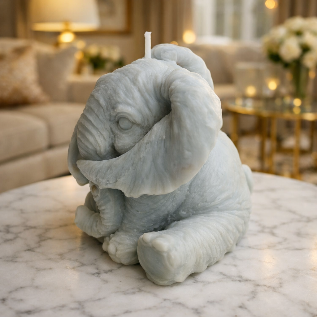 Bubbles the Elephant Peony Blush & Suede Scented Candle