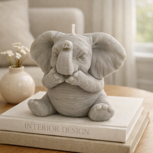 Nala Elephant Gray Freesia Scented Candle