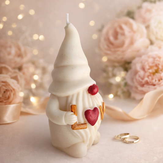 Love Gnome Soy Wax Candle - Peony & Blush Scented