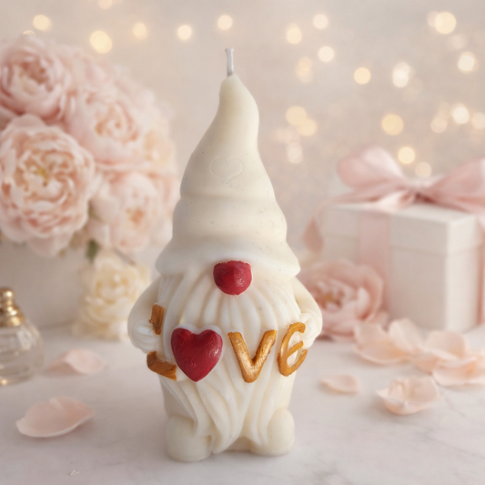 Love Gnome Soy Wax Candle - Peony & Blush Scented