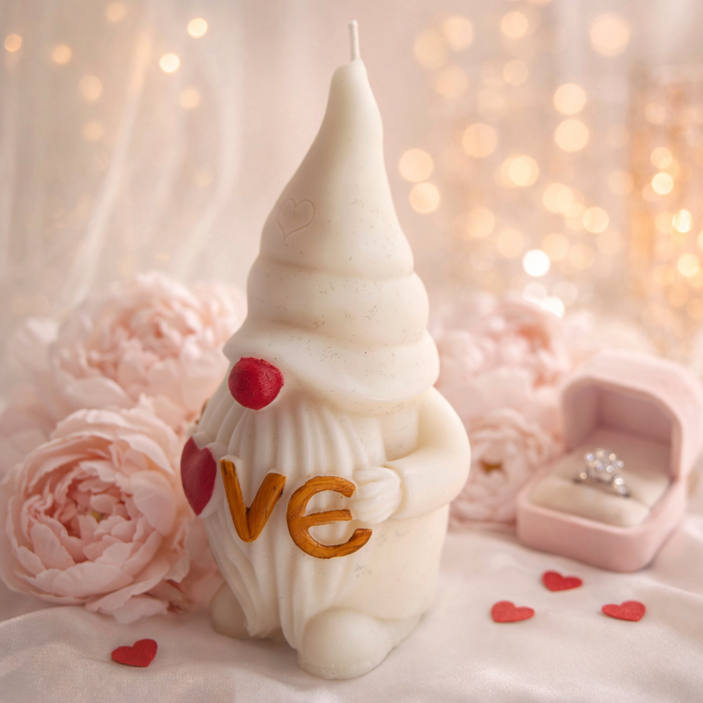 Love Gnome Soy Wax Candle - Peony & Blush Scented
