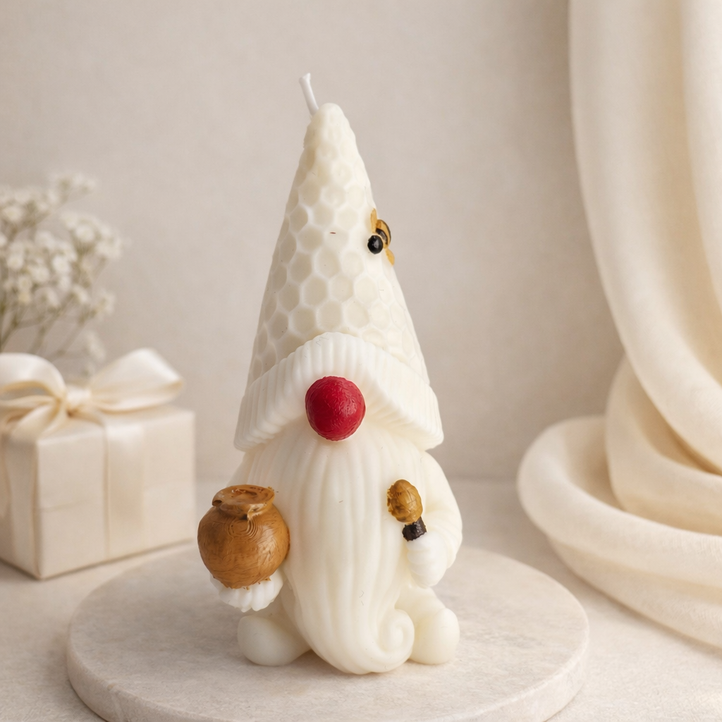 Honey Pot Gnome Fresh Linen Scented Candle