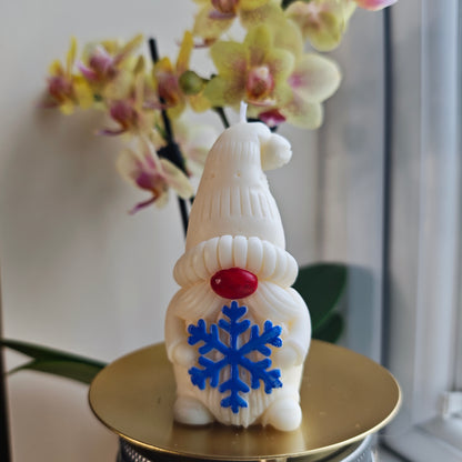 Christmas Snowflake Gnome/Gonk Orange & Cinnamon Scented Candle