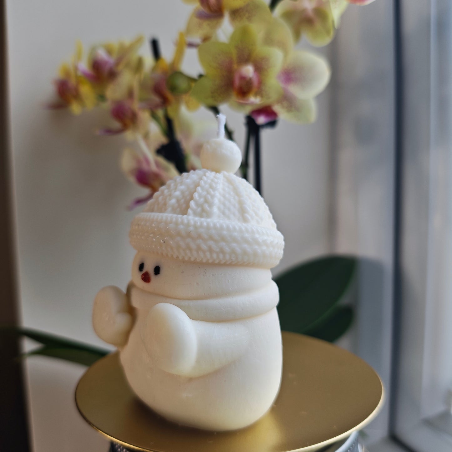 Christmas Snowman Mistletoe Kiss Scented Candle