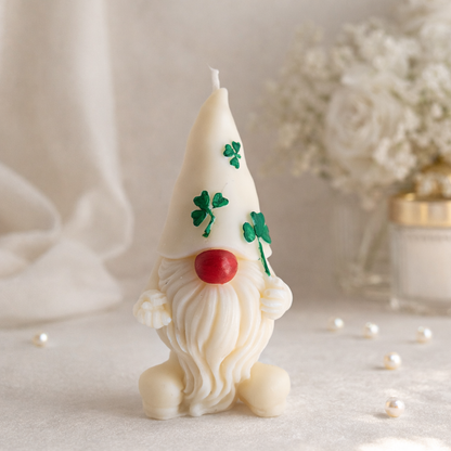 Lucky Charm Gnome Soy Wax Candle – Fresh Linen Scented