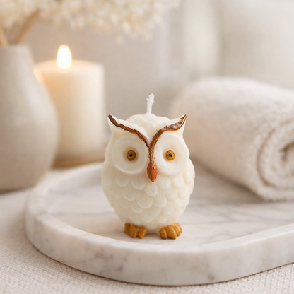 Owl Trio Soy Wax Candle Set - Peony & Blush Suede · Sweet Orange · Jasmine - Three-Piece Collection