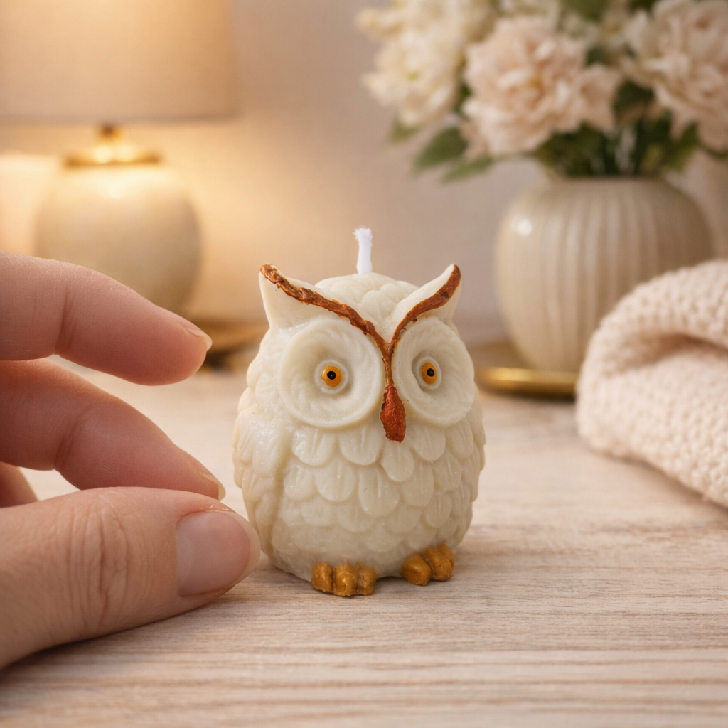 Owl Trio Soy Wax Candle Set - Peony & Blush Suede · Sweet Orange · Jasmine - Three-Piece Collection