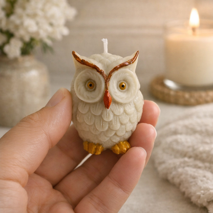 Owl Trio Soy Wax Candle Set - Peony & Blush Suede · Sweet Orange · Jasmine - Three-Piece Collection