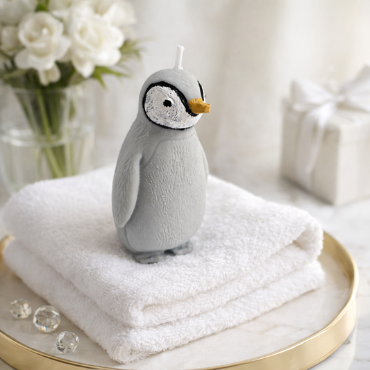 Baby Penguin Soy Wax Candle - Fresh Linen Scented