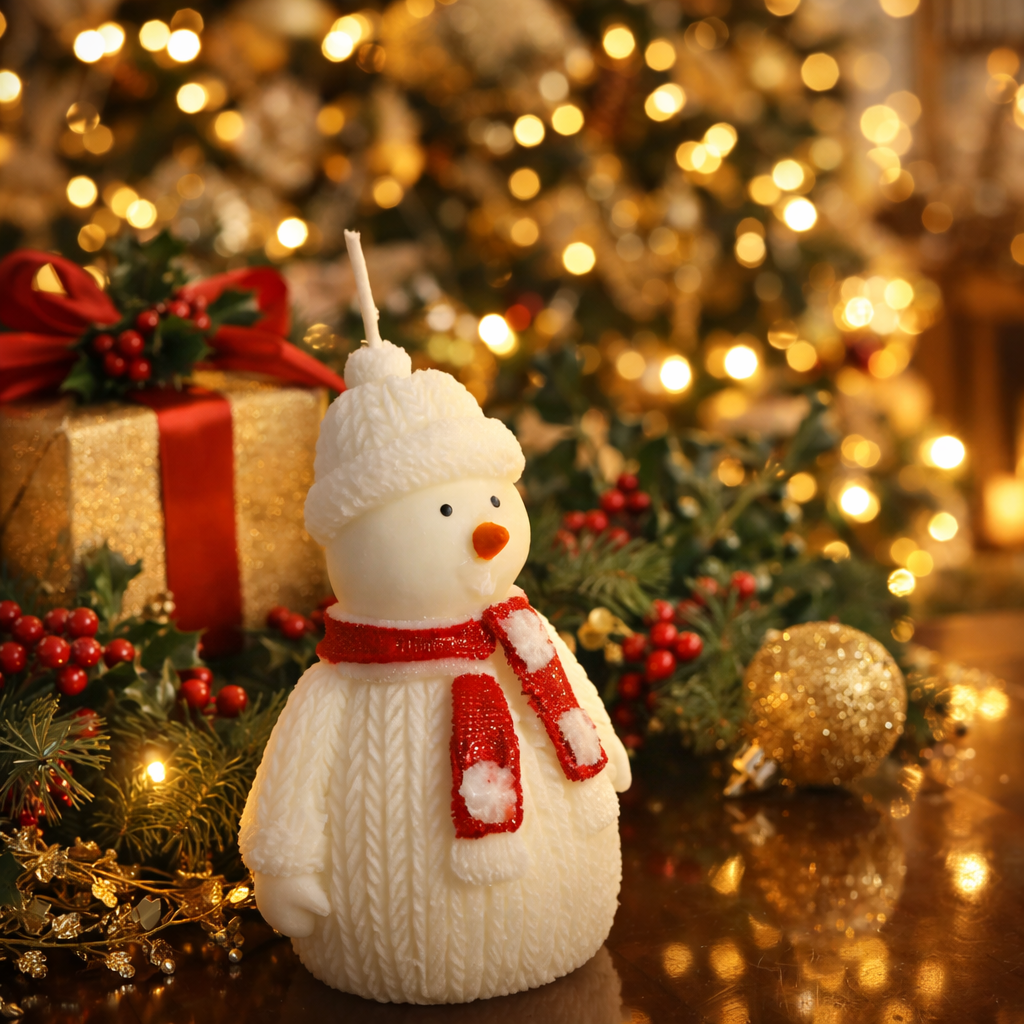 Snowy the Snowman Cinnamon & Orange Scented Candle