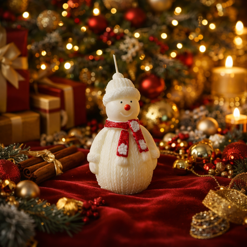 Snowy the Snowman Cinnamon & Orange Scented Candle