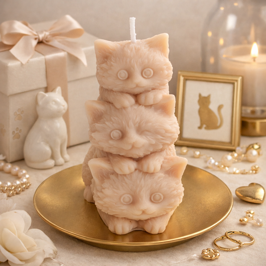 Stacked Cats Velvet Rose & Oud Scented Candle