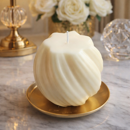 White Swirl Ball Peony Blush & Suede Scented Candle (Collection or Seperates)